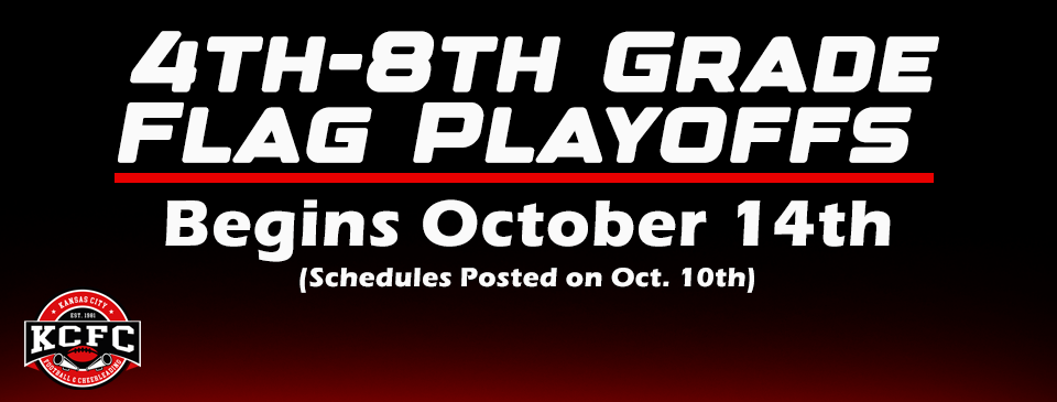 4th - 8th Flag Playoffs Will Start October 14th